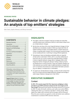 Sustainable behaviour 